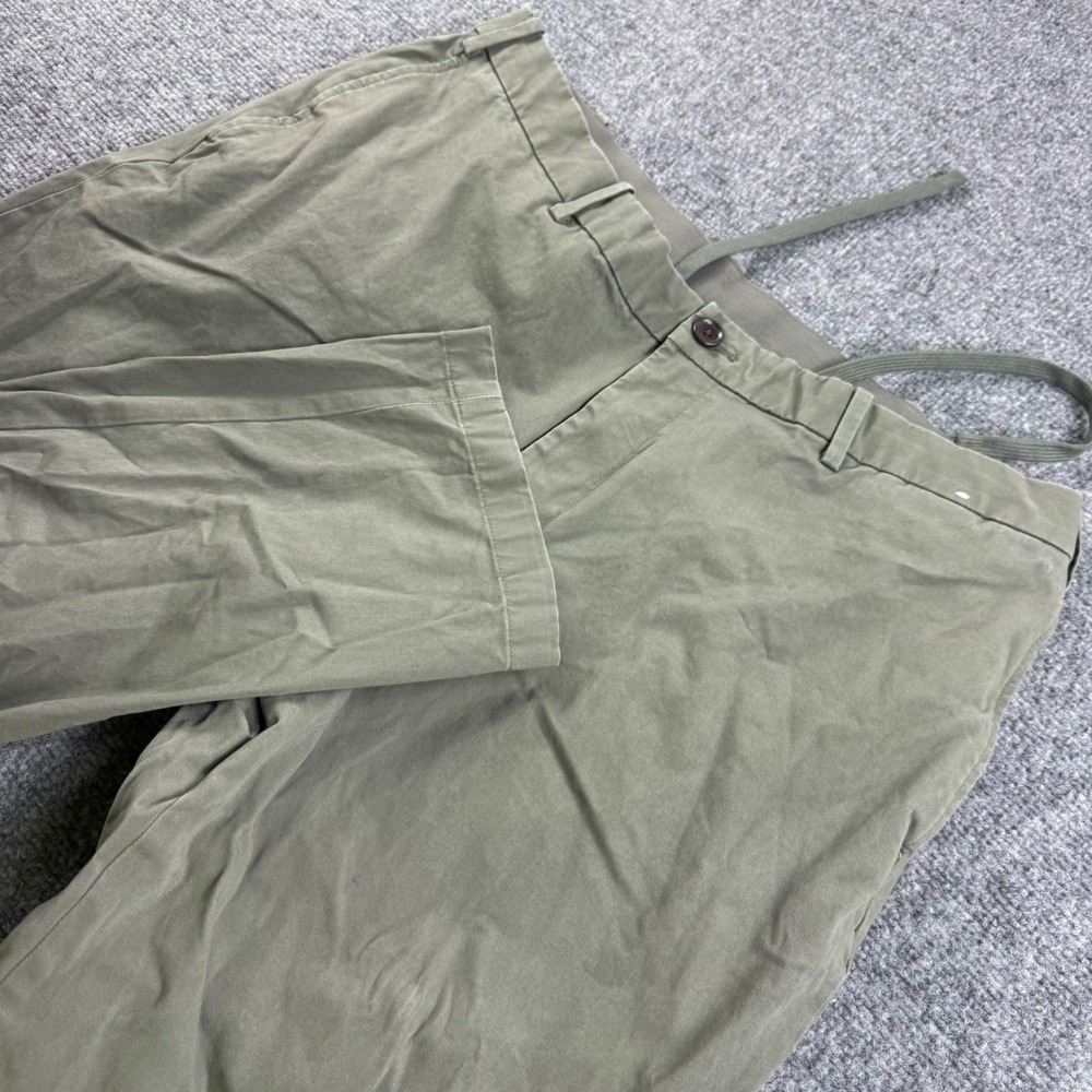 Uniqlo Chino Pants XL Green Slim Fit Stretch Tapered Trousers Womens